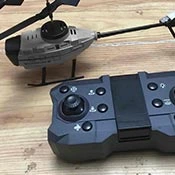 Odessey Helidrone on table next to remote control
